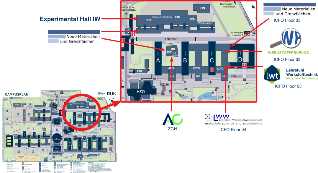 Lageplan des Instituts